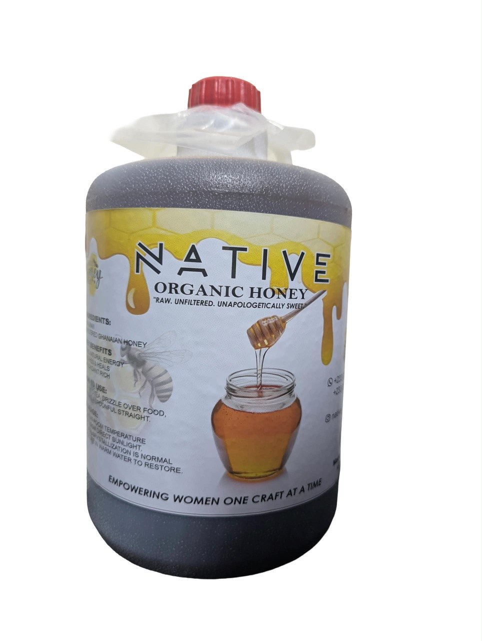 Native Organic Raw Honey (4.5L Bulk Reserve Jug)